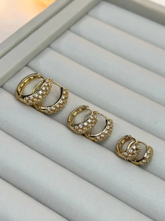 Trio de brico argola vazada cravejada BRIFD10 na internet