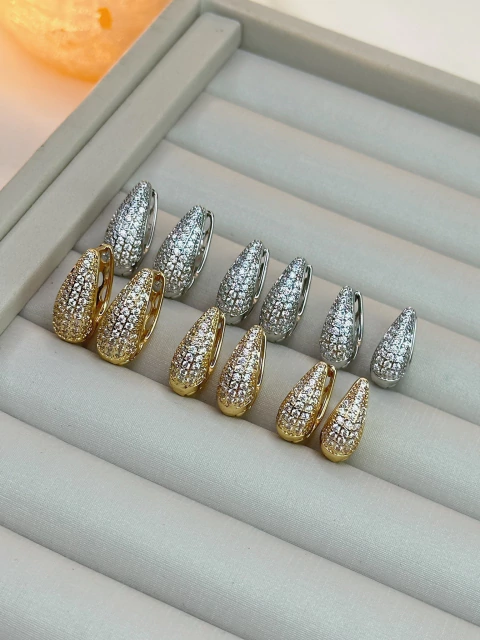 Trio de brico gota cravejada 2 BRIFD10 - comprar online