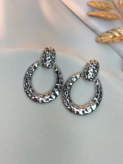 Brinco redondo martelado BRIAL03 - Ruchelli Bijoux