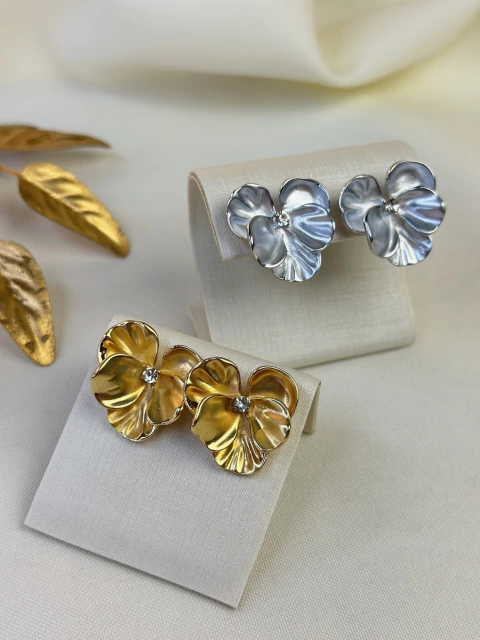 Brinco flor pintada BRISN07 - comprar online