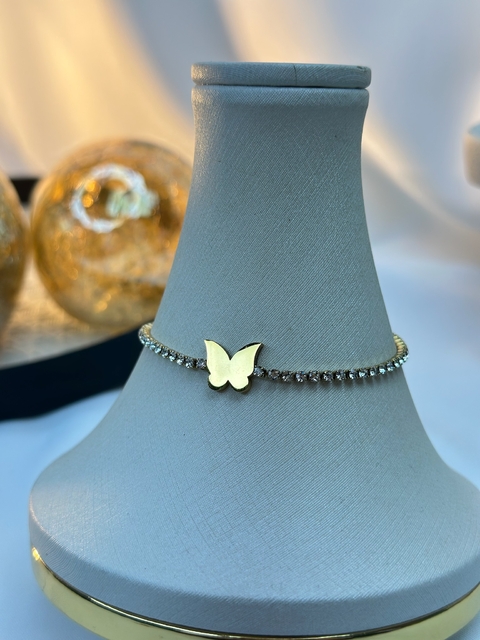 Pulseira borboleta/riviera aço inoxidável PUGR04 - comprar online