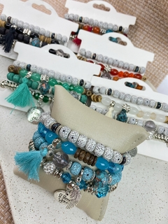 Kit de pulseira tassel e asas PULY01 - Ruchelli Bijoux