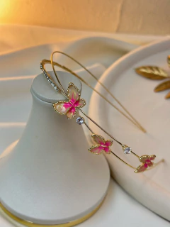 Tiara ferro borboleta fina resinada TILS07 na internet