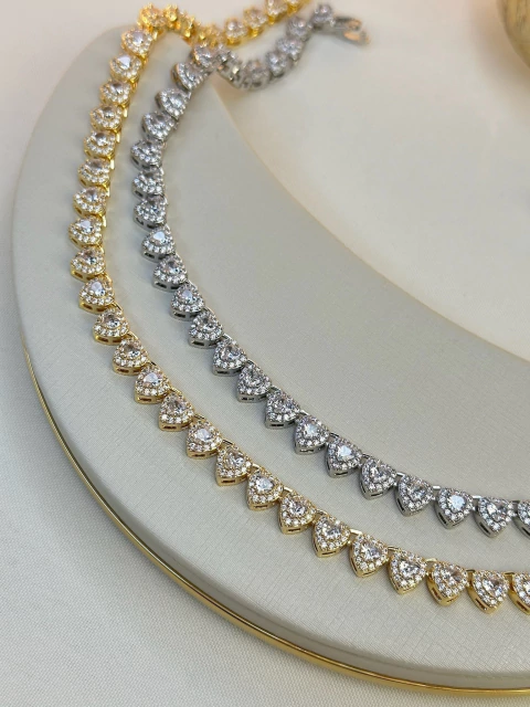 Chocker G insp swarovski coração COJT10 - comprar online