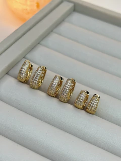 Trio de brico meia argola cravejada BRIFD10 na internet