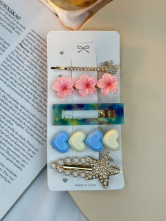 Cartelona 5 peças hibisco e coração CARMU01 na internet