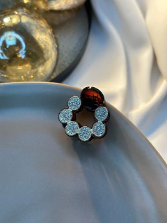 Piranha p esferas cravejada PIFD02 - Ruchelli Bijoux