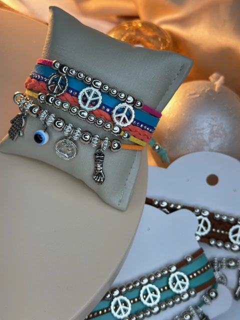 Kit de pulseira simbolo da paz PUJ01 - comprar online