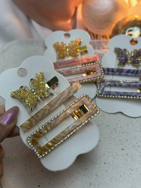 Kit 3 bicos de pato borboleta vidrilho bcpr01 - comprar online