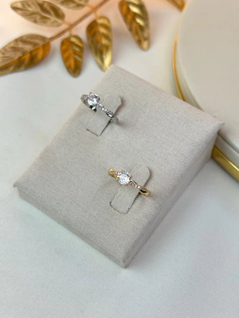 Anel cristal trançado cravejado ANLS07 - comprar online