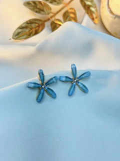 Brinco flor aplicação BRILA03 - Ruchelli Bijoux