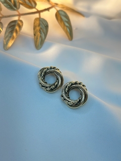 Brinco envelhecido entrelaçados p BRILC03 - Ruchelli Bijoux