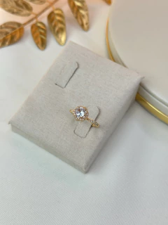 Anel flor cristal/cravejado ANLS07 - Ruchelli Bijoux