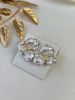 Brinco flor risca pintado BRISN07 na internet