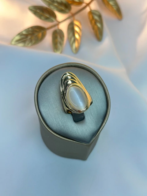 Anel oval pedra resinada ANCL03 - comprar online