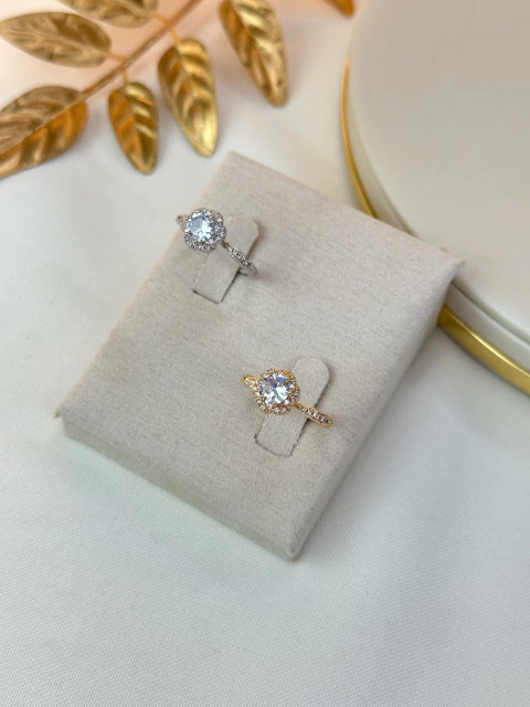 Anel flor cristal/cravejado ANLS07 - comprar online