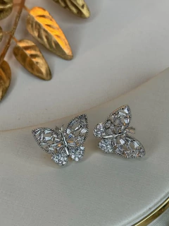 Imagem do Brinco LUXO borboleta zircônia BRIGR10