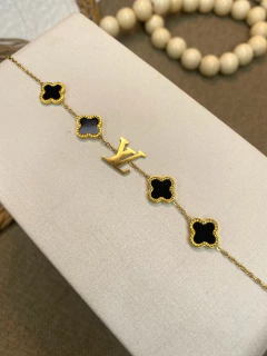 Pulseira aço inoxidável inspiração LV/VANCLEEF ms14 - Ruchelli Bijoux