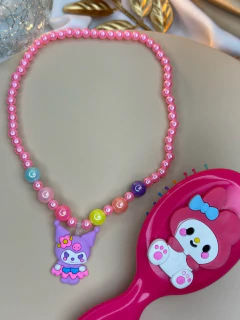 Kit escova e colar turma Hello Kitty INFVD01 - Ruchelli Bijoux