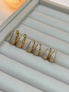 Trio de brico gota cravejada 2 BRIFD10 - Ruchelli Bijoux