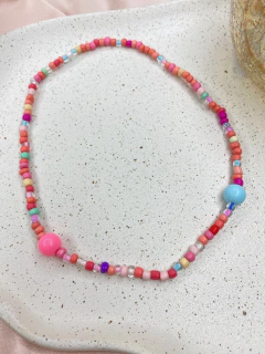Colar infantil cereja miçangas coloridas jc14 - comprar online
