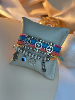Kit de pulseira simbolo da paz PUJ01 na internet