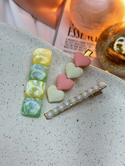 Kit 3 bicos de pato corações/quadrados BCJE01 - comprar online