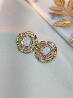 Brinco esfera desenhada BRIJT09 - Ruchelli Bijoux