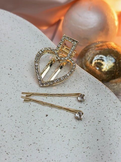 Kit 3 peças coração cravejado BCLY01 - comprar online