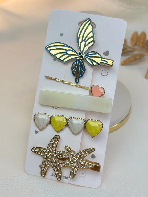 Cartelona 5 peças borboleta resinada azul CARMU01 - comprar online