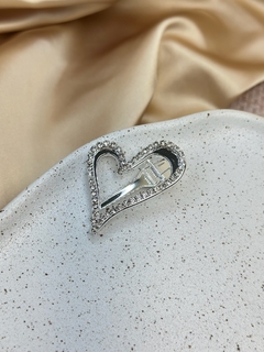 Bico de pato coração cravejado BCJT01 - Ruchelli Bijoux