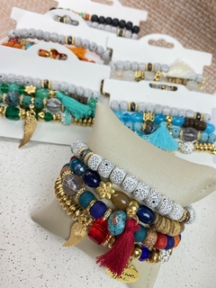 Kit de pulseira tassel e asas PULY01 na internet