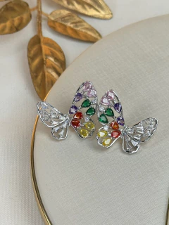 Brinco LUXO borboleta detalhada zircônia BRIGR10 na internet