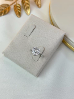 Anel coração detalhado zircônia ANLS07 - Ruchelli Bijoux