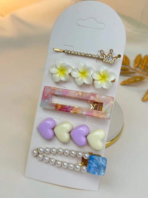 Cartelona 5 peças hibisco branco CARMU01 - comprar online