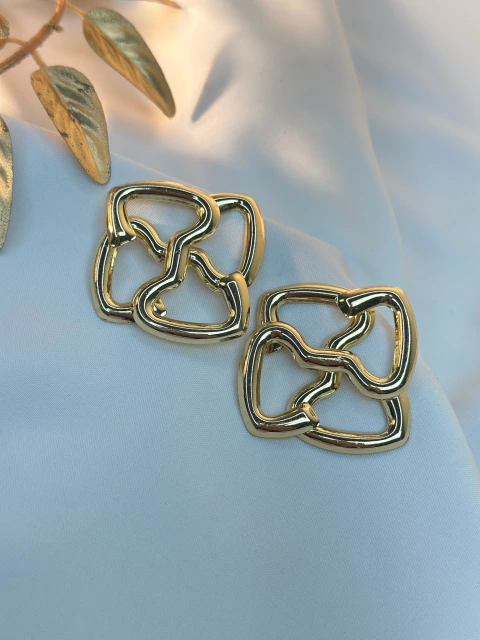 Brinco geométrico vazado BRIDN06 - comprar online