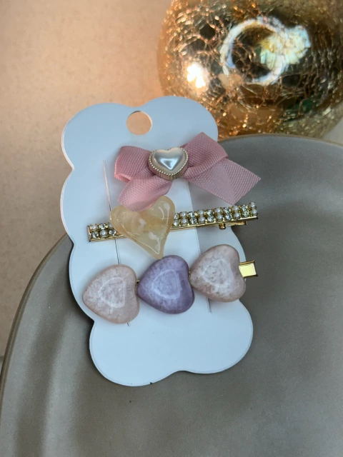 Kit 3 bicos de pato laço e corações bclr01 - comprar online