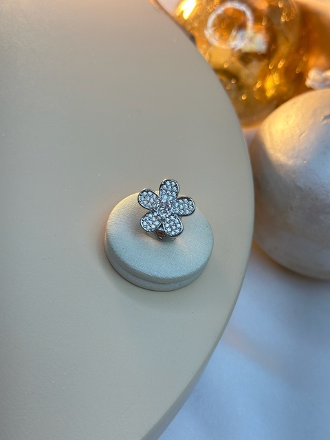 Pingente/ Charm flor cravejada PINPR01 - comprar online