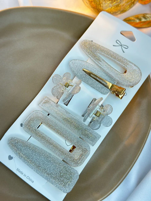 Cartelona 7 peças glitter prata CARPK01 - comprar online