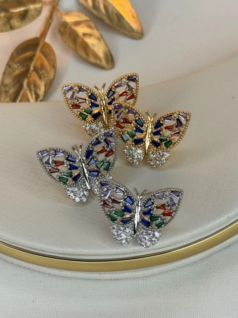 Brinco LUXO borboleta zircônia BRIGR10 - comprar online