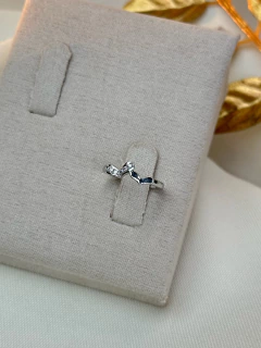 Anel falange coração fino cravejado ANJM02 - Ruchelli Bijoux