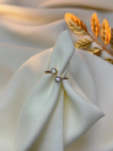 Anel REGULÁVEL 2 pontas cristal ANJM02 - comprar online