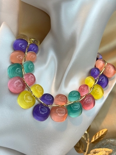 Colar de resina esferas COPK01 - Ruchelli Bijoux