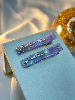 Imagem do Kit 2 bicos de pato reto laço strass BCFD07