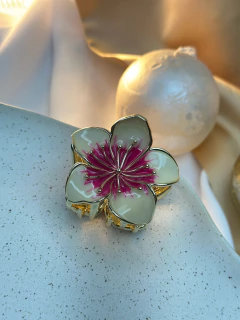 Piranha ferro G flor resinada PILR01 - Ruchelli Bijoux