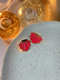 Brinco concha resinada p BRIGD01 - Ruchelli Bijoux