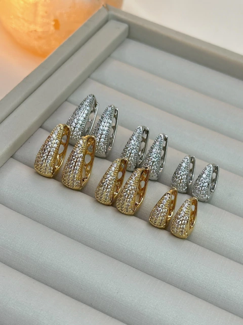 Trio de brico gotas cravejada III BRIFD10 - comprar online