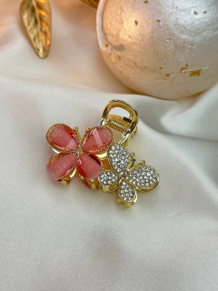 Imagem do Piranha P dupla borboleta cravejada/vidrilho PIFD10