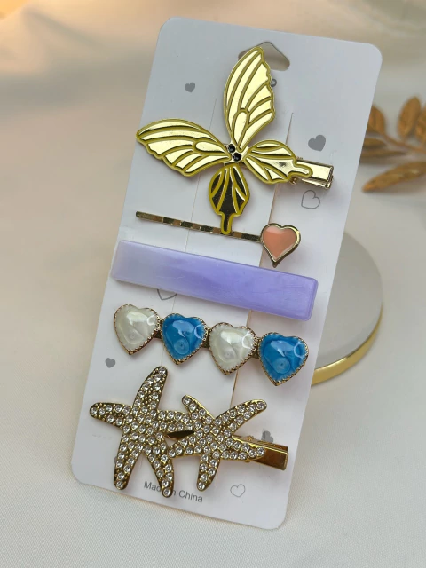 Cartelona 5 peças borboleta resinada amarelo CARMU01 - comprar online