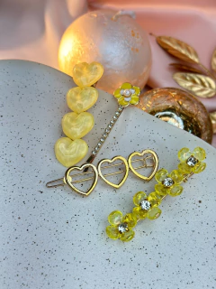 Kit 4 peças corações/flores BCFD01 - Ruchelli Bijoux